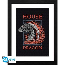 ABYSTYLE GAME OF THRONES: HOUSE OF THE DRAGON - Poster incorniciato: "Red Dragon"