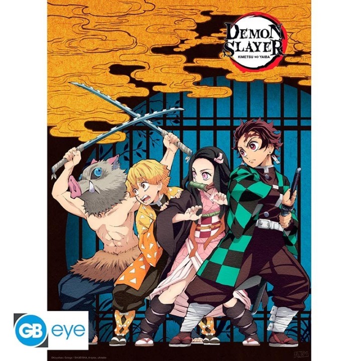 ABYSTYLE DEMON SLAYER - Poster 52x38 :" Group"