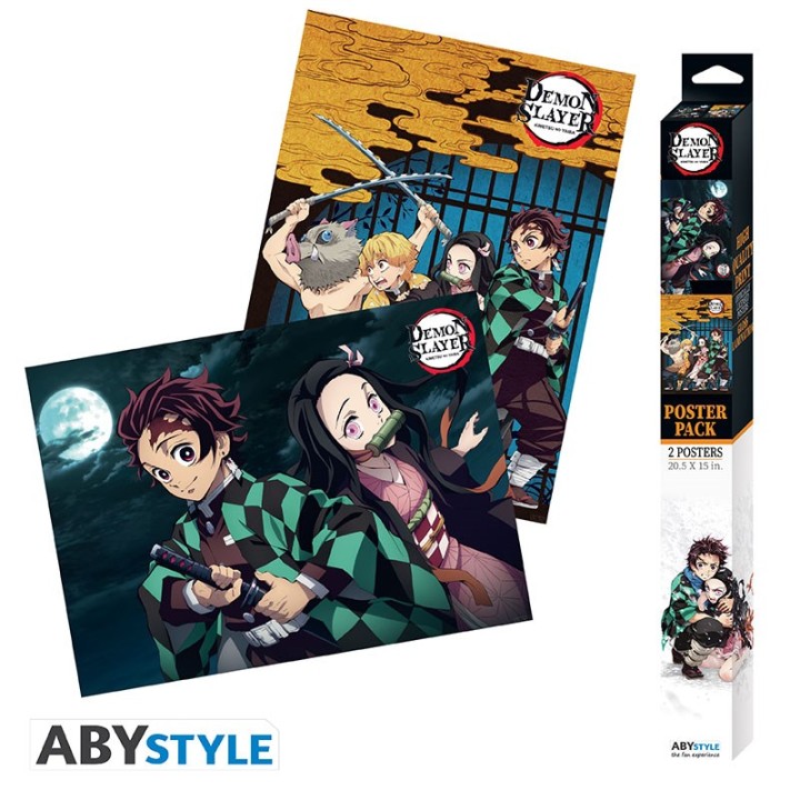 ABYSTYLE DEMON SLAYER - Set 2 Poster: "Group & Duo" (52x38)