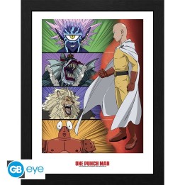 ABYSTYLE ONE PUNCH MAN - Poster Incorniciato: "Ranking of villains" (30x40)
