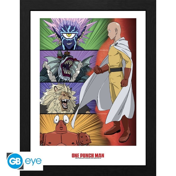 ABYSTYLE ONE PUNCH MAN - Poster Incorniciato: "Ranking of villains" (30x40)