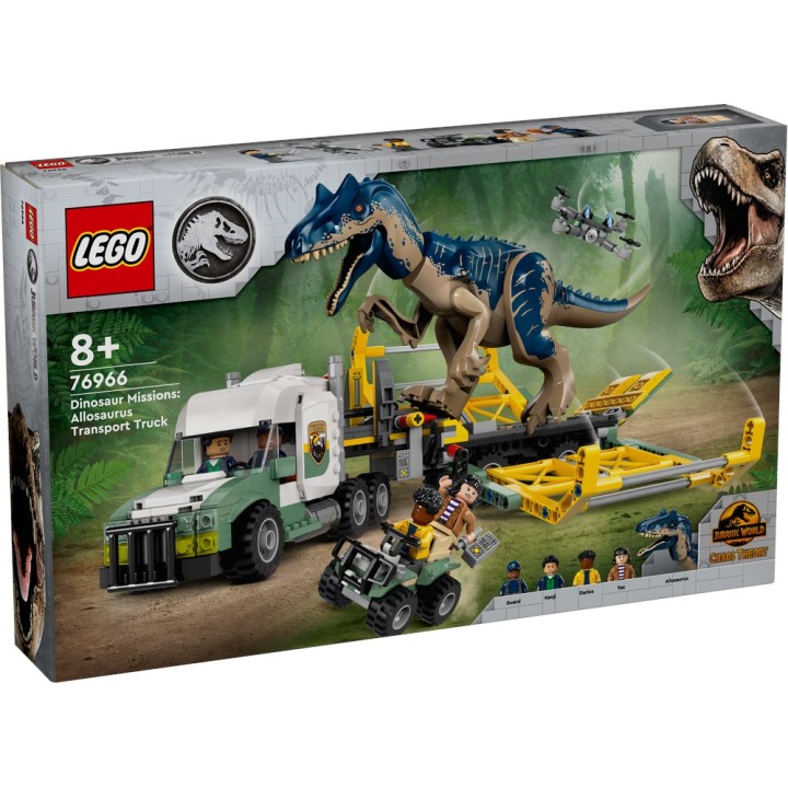 LEGO 76966 Missione dinosauro: camion di trasporto dell’allosauro