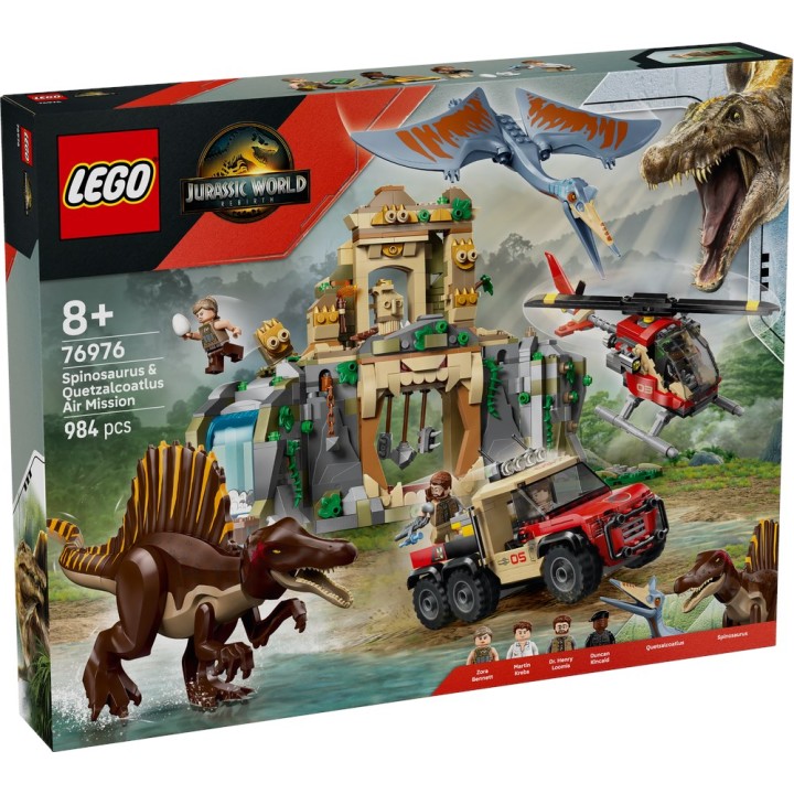 LEGO 76976 Missione aerea con Spinosauro e Quetzalcoatlus