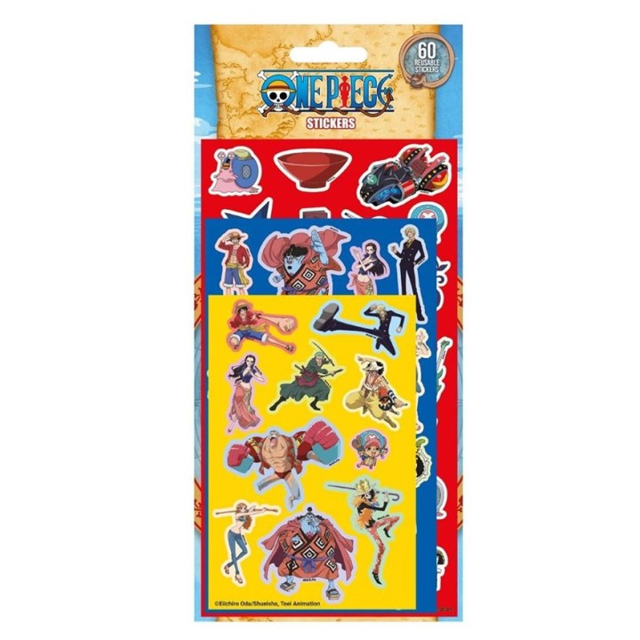 PYRAMID ONE PIECE (ASSORTMENT) 60pc STICKER SET
