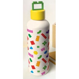 PALADONE LEGO Metal Water Bottle with Shaped Lid