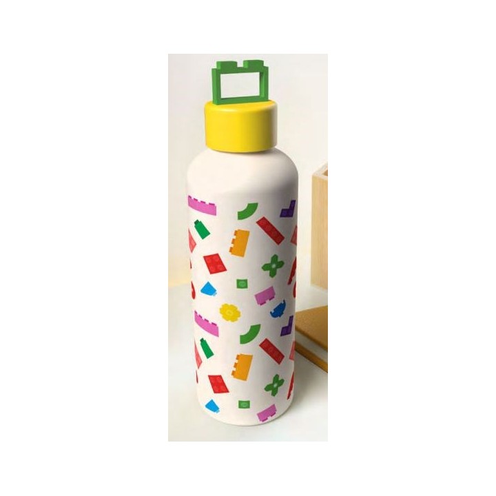 PALADONE LEGO Metal Water Bottle with Shaped Lid