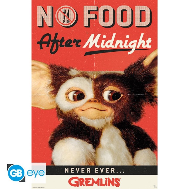 ABYSTYLE GREMLINS - Poster Maxi (91.5x61): "NO food after midnight"