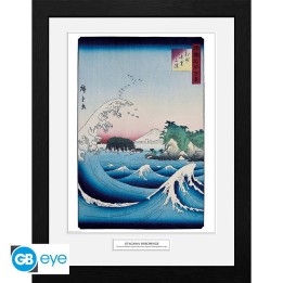 ABYSTYLE HIROSHIGE - Poster incorniciato: "The Seven Ri Beach" (12x16)