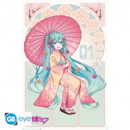 ABYSTYLE HATSUNE MIKU - Poster Maxi 91.5x61: "Sakura Kimono"