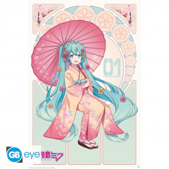 ABYSTYLE HATSUNE MIKU - Poster Maxi 91.5x61: "Sakura Kimono"