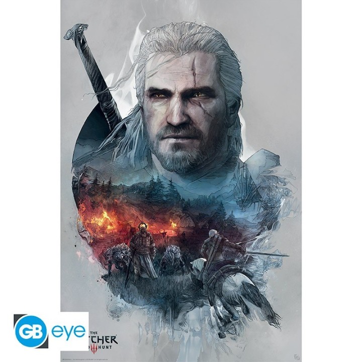 ABYSTYLE THE WITCHER - Poster: "Geralt" (91,5 x 61 cm)