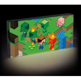 PYRAMID MINECRAFT (ISOMETRIC) LETTERBOX LIGHT UP CANVAS