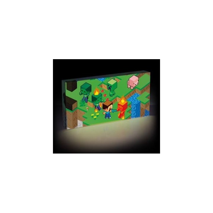 PYRAMID MINECRAFT (ISOMETRIC) LETTERBOX LIGHT UP CANVAS