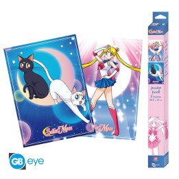 ABYSTYLE SAILOR MOON - Set 2 Posters Chibi 52x38 - Sailor Moon & cats x4
