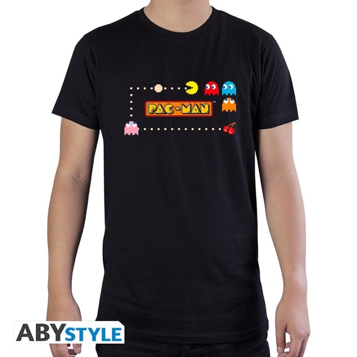ABYSTYLE PAC-MAN - T-shirt : Retro Gaming man L nera