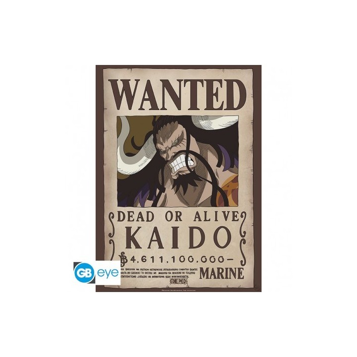 ABYSTYLE ONE PIECE - Poster: "Wanted Kaido" (52x38)