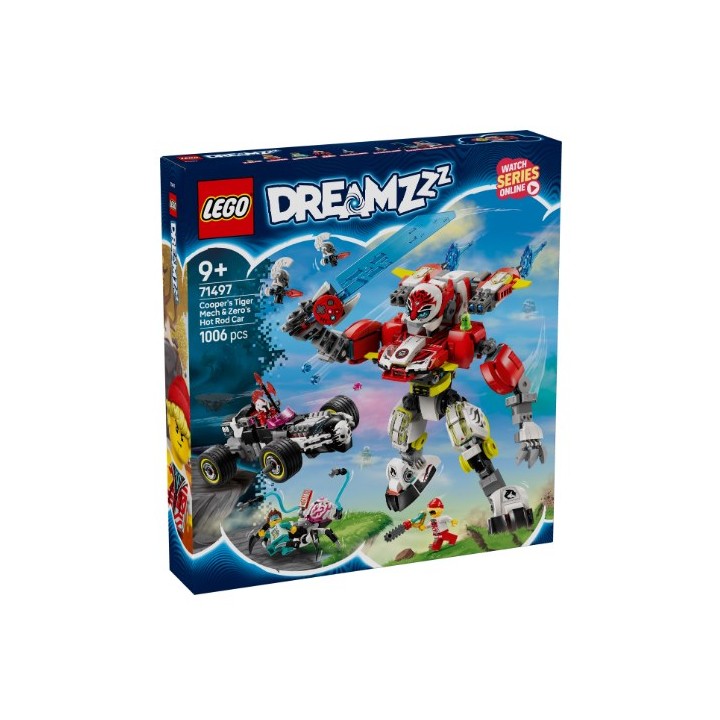 LEGO 71497 Mech tigre di Cooper e Bolide di Zero