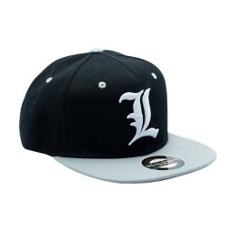 ABYSTYLE DEATH NOTE - Snapback Cappellino: "L" Black & Grey