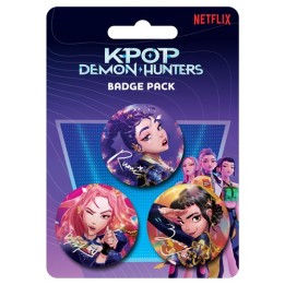 PYRAMID K-POP DEMON HUNTERS (HUNTRIX) BADGE PACK 3PCS