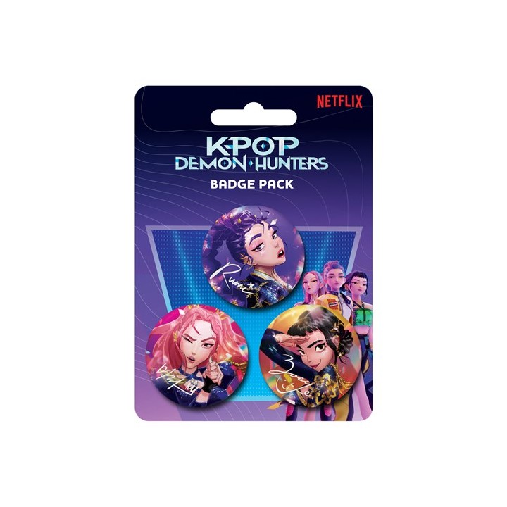 PYRAMID K-POP DEMON HUNTERS (HUNTRIX) BADGE PACK 3PCS