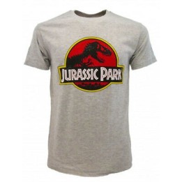 JURASSIC PARK : LOGO T-shirt L grigia