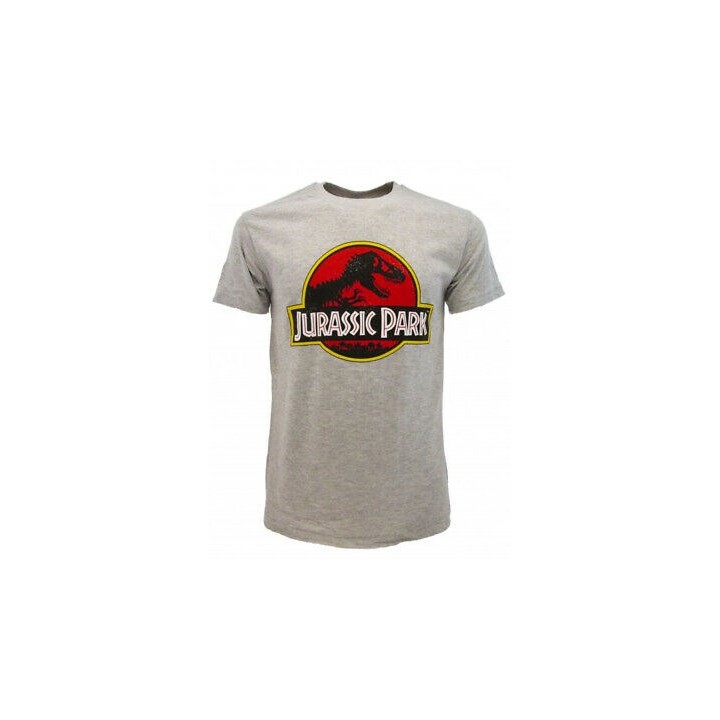 JURASSIC PARK : LOGO T-shirt L grigia