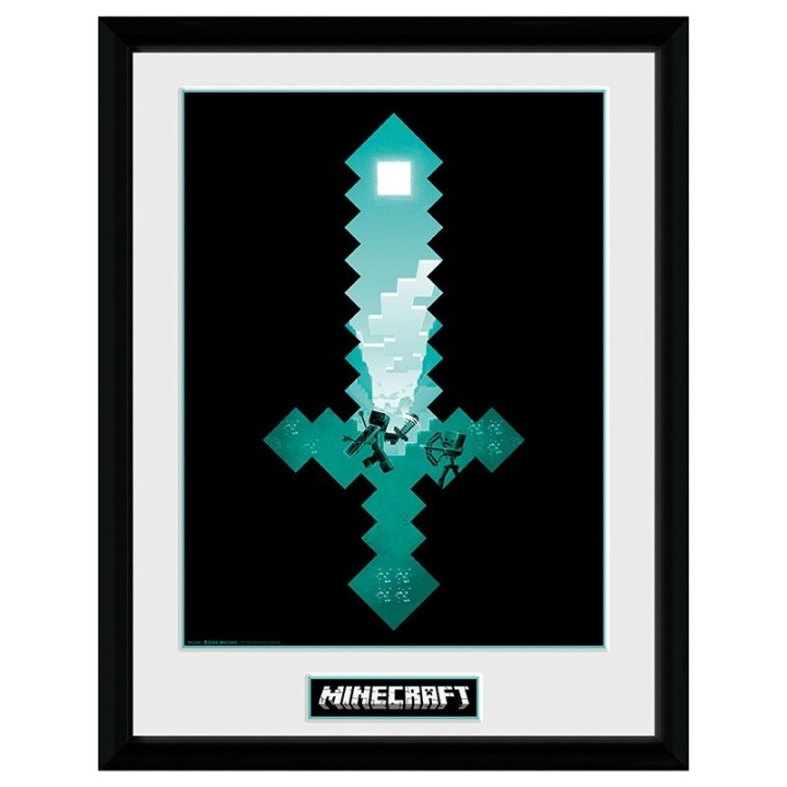 ABYSTYLE MINECRAFT - Poster incorniciato: "Diamond Sword"