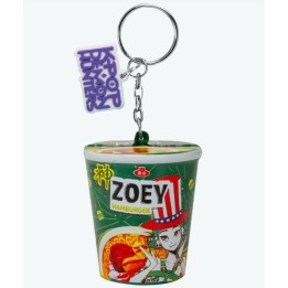 CINEREPLICAS 112455 - Kpop Demon Hunters Zoey Hamburger Noodles Squishy Keychain
