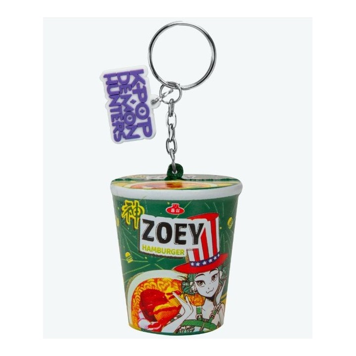 CINEREPLICAS 112455 - Kpop Demon Hunters Zoey Hamburger Noodles Squishy Keychain