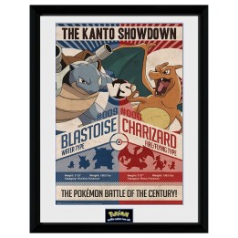 ABYSTYLE POKEMON - Poster incorniciato: "Red V Blue" (30x40)