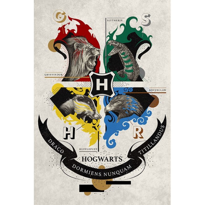 ABYSTYLE HARRY POTTER - Poster grande: "Animal Crest" (91.5x61)