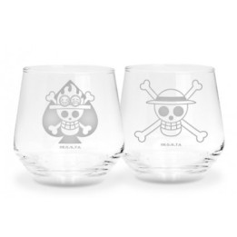 ABYSTYLE ONE PIECE - Set Bicchieri in vetro: "Luffy & Ace"
