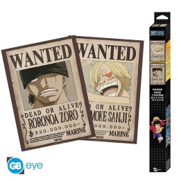 ABYSTYLE ONE PIECE - Set 2 Poster piccoli: "Wanted Zoro & Sanji" (52x38)