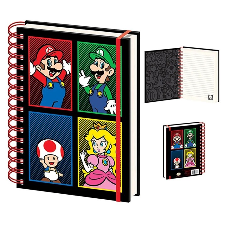 PYRAMID NINTENDO: SUPER MARIO - NOTEBOOK A5 WIRO: "CHARACTERS"