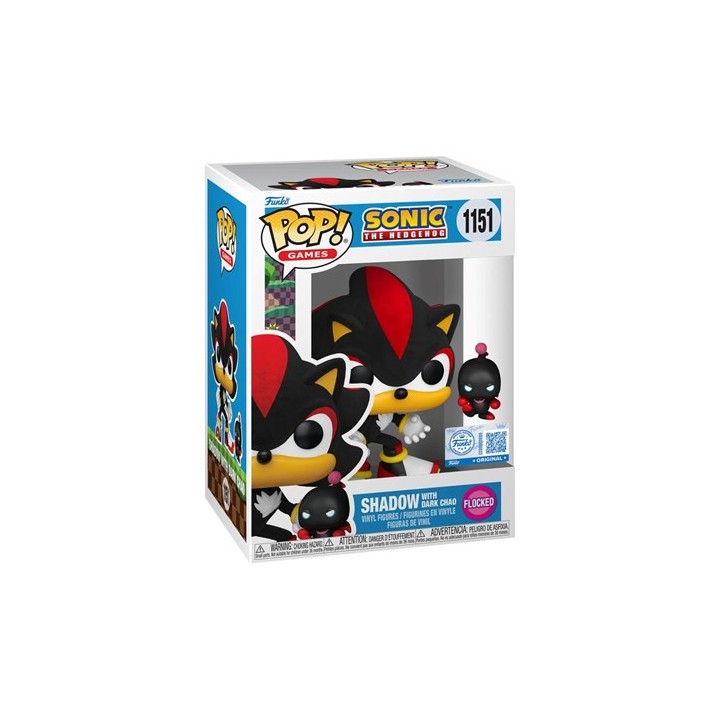 FUNKO POP Games: Sonic The Hedgehog - 1151 Shadow With Dark Chao (FL) (Exclusive) 9cm