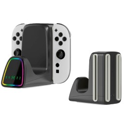 NACON Ricarica per 2 joycon e 1 controller PRO,Switch 2