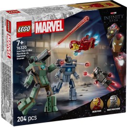 LEGO 76320 SUPER HEROES MARVEL - Iron Man e War Machine contro i droni di Hammer