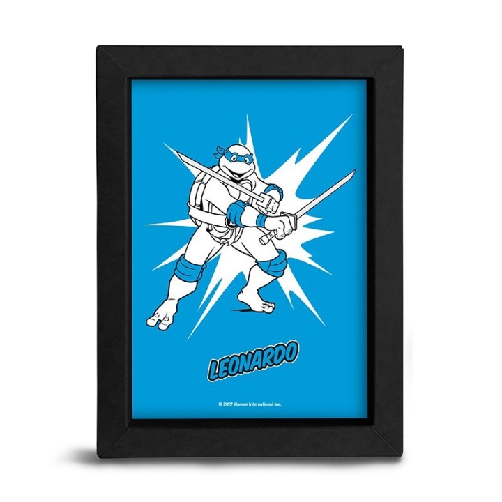 ABYSTYLE Teenage Ninja Mutant Turtle - Poster incorniciato 15x20cm POP Color: "Leonardo"