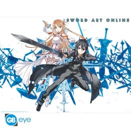 ABYSTYLE SWORD ART ONLINE - Poster 52x38 :" Asuna & Kirito"