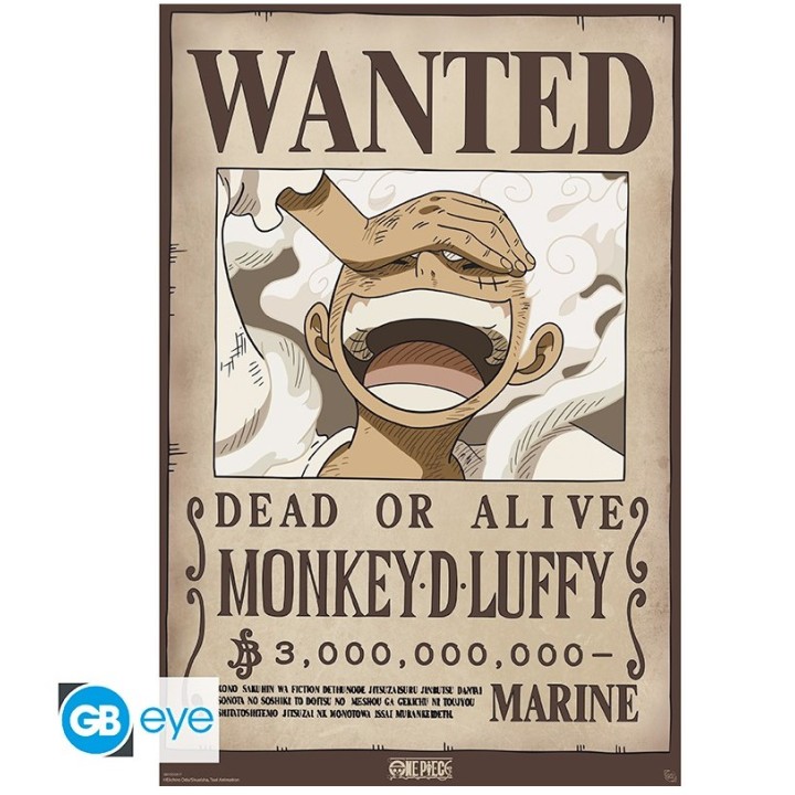 ABYSTYLE ONE PIECE - Poster Maxi (91.5x61): "Wanted Luffy Wano"
