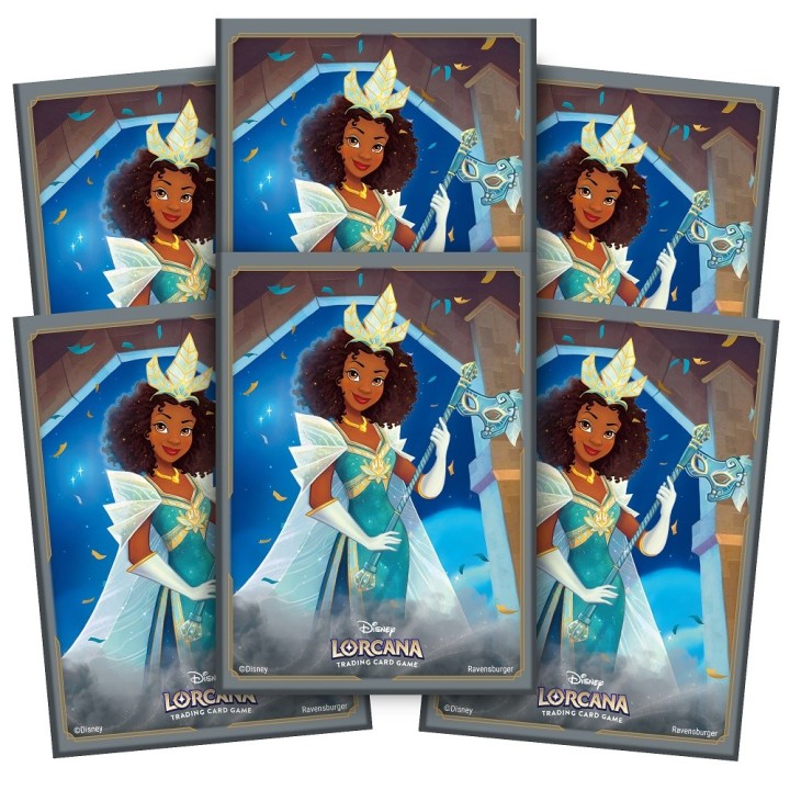RAVENSBURGER Disney: Lorcana - Set 5 Cieli Scintillanti - 65 Bustine Protettive - Tiana - Celebrating Princess