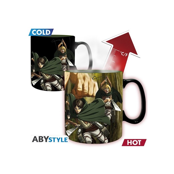 ABYSTYLE ATTACK ON TITAN - Tazza termosensibile 460 ml: "Titan Eren"