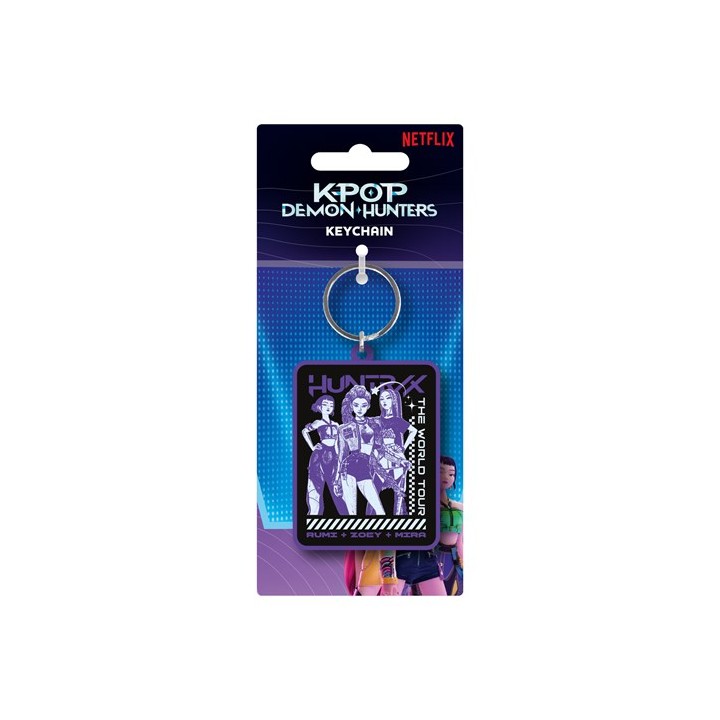 PYRAMID K-POP DEMON HUNTERS HUNTRIX GROUP PVC KEYCHAIN