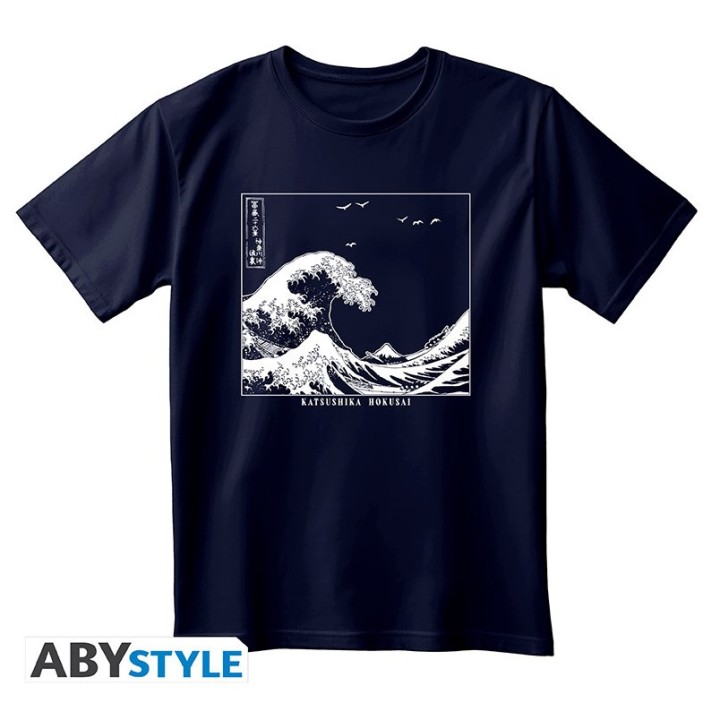 HOKUSAI - Tshirt unisex navy blue - Great Wave - Small - Men's T-shirts