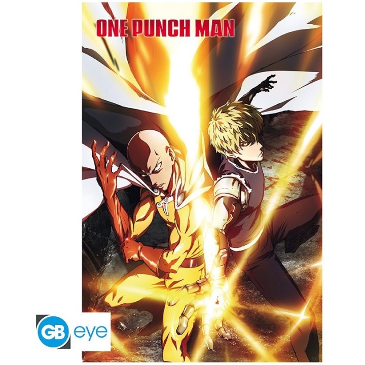 ABYSTYLE ONE PUNCH MAN - Poster Maxi 91.5x61 : "Saitama & Genos"