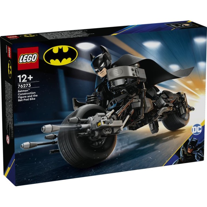 LEGO 76273 SUPER HEROES DC - Personaggio costruibile di Batman con Bat-Pod