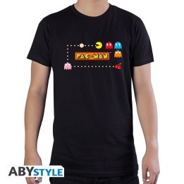 ABYSTYLE PAC-MAN - T-shirt : Retro Gaming man S nera
