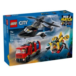 LEGO 60462 CITY - Elicottero, autopompa e sottomarino