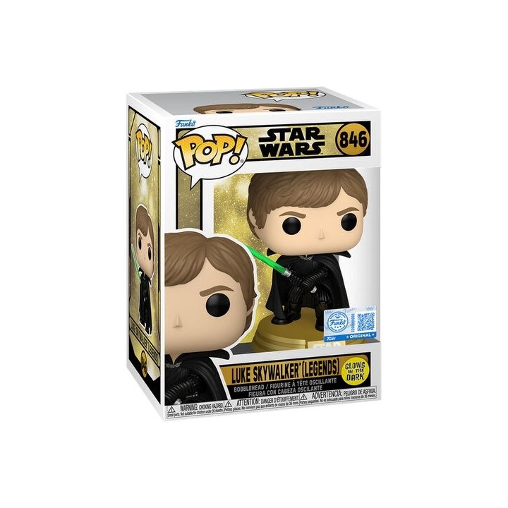 FUNKO POP Star Wars - 846 Luke Skywalker (Legends) (Glows in The Dark) (Exclusive) 9cm