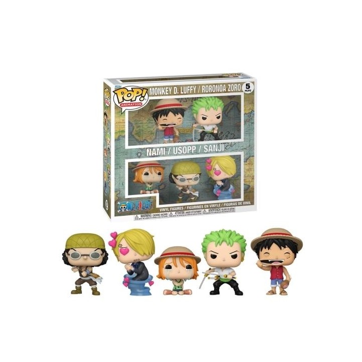 FUNKO POP Animation: One Piece 5Set - Luffy, Zoro, Nami, Usopp, Sanji 9cm
